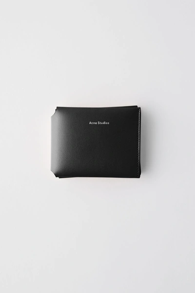 Acne Studios Trifold Card Wallet Black In Trifold Card Wallet