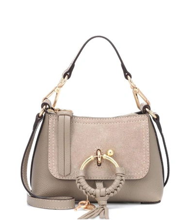 See By Chloé Joan Mini Leather Shoulder Bag In Grey