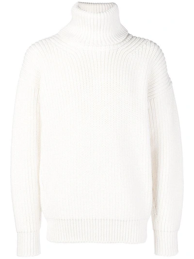 Tom Ford Ribbed Knit Sweater In White