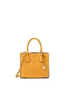Michael Michael Kors Studio Mercer Medium Leather Messenger In Marigold Yellow/gold