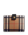 BURBERRY VINTAGE CHECK SMALL LEATHER FOLDING WALLET,4073431