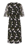 GIAMBATTISTA VALLI Cape-Effect Floral-Print Cotton Blend-Lace Midi Dress,GV.PF18.510.GVRTL