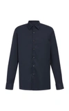 Prada Classic Stretch Shirt In Navy