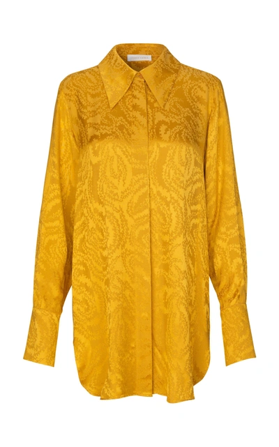 Stine Goya Clotilde Exaggerated Collar Top In Gold