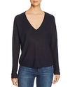 Eileen Fisher Silky Tencel V-neck Boxy Sweater, Plus Size In Midnight