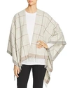 EILEEN FISHER WINDOWPANE-CHECK BABY ALPACA PONCHO,F8TYK-N1307M