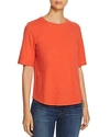 Eileen Fisher Short-sleeve Organic-cotton Tee In Red Lory