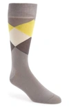 Cole Haan Men's Diamond Crew Socks In Iron Stone