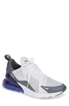 Nike Men's Air Max 270 Casual Sneakers From Finish Line In White/ Violet/ Dark Grey
