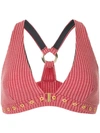 Duskii Bay Breeze Bikini Top In Red