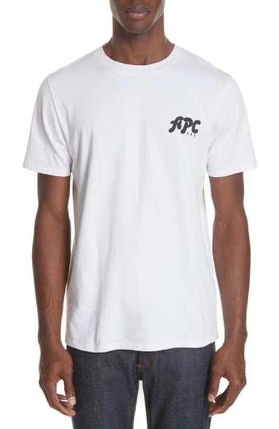 Apc Richie Ogo-print Cotton-jersey T-shirt - White