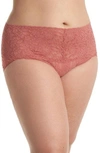 Hanky Panky Plus Size Signature Lace Retro Vikini 9k2124x In Pink Sands
