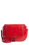 ANYA HINDMARCH SMALL VERE LAMBSKIN LEATHER CROSSBODY SATCHEL - RED,115735