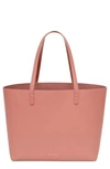 Mansur Gavriel Large Leather Tote In Blush