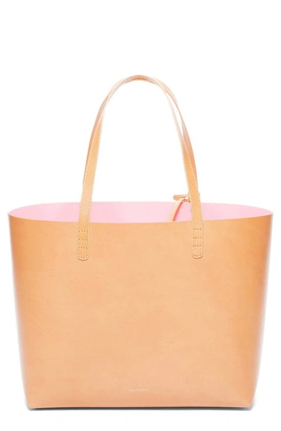 Mansur Gavriel Small Tote In Cammello/rosa