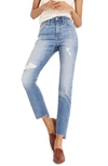 MADEWELL THE HIGH WAIST STEP HEM SLIM BOY JEANS,J7938