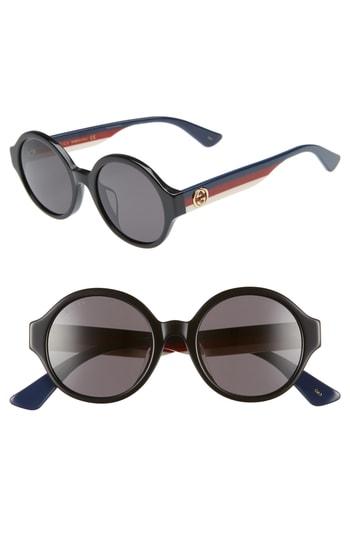 gucci 51mm round sunglasses