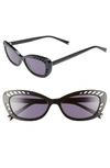 KENDALL + KYLIE EXTREME 55MM CAT EYE SUNGLASSES,KK5024D