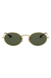 Ray Ban Oval 51mm Sunglasses In Gold/ Green