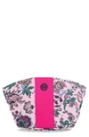 TORY BURCH MEDIUM FLORAL PRINT NYLON COSMETICS CASE,50242