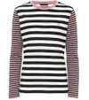 ALEXA CHUNG STRIPED COTTON-BLEND TOP,P00344609