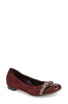 AGL ATTILIO GIUSTI LEOMBRUNI CAP TOE BALLET FLAT,N558034S17