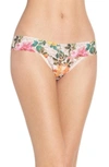 Hanky Panky Melissa Floral-print Low-rise Lace Thong In Melissa Floral