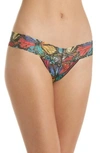 HANKY PANKY PRINT LOW RISE THONG,6F1581