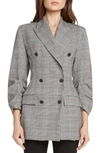WILLOW & CLAY DOUBLE BREASTED PLAID JACKET,WJ78073835