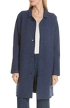 EILEEN FISHER LONG BOILED WOOL JACKET,F8BW-J4861M