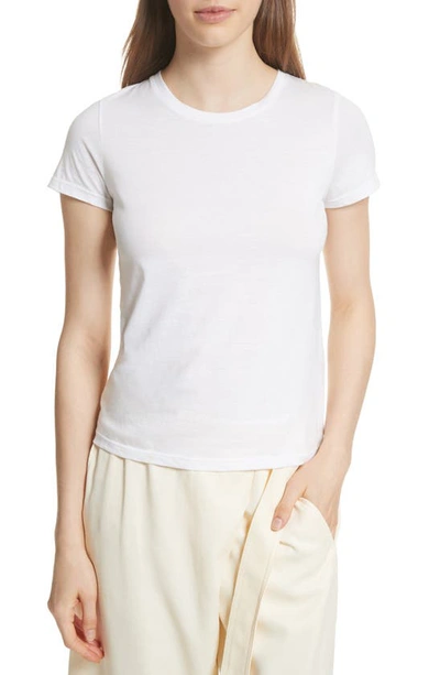 Vince Short-sleeve Pima Cotton Crewneck T-shirt In Optic White
