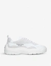 Valentino Two-tone Leather And Suede Gumboy Sneakers In White