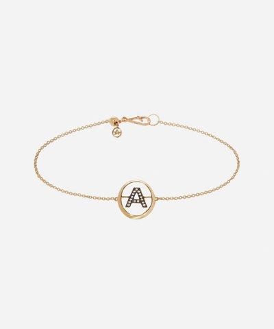 Annoushka 18ct Yellow Gold And Diamond Initial A Bracelet