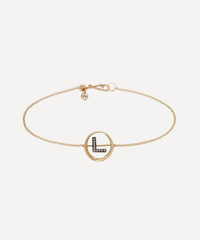 Annoushka 18ct Gold L Initial Bracelet