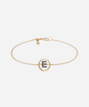 ANNOUSHKA 18CT GOLD E INITIAL BRACELET,000603984