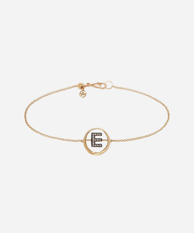 Annoushka 18ct Yellow Gold And Diamond Initial E Bracelet