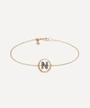 ANNOUSHKA 18CT GOLD N INITIAL BRACELET,000604015