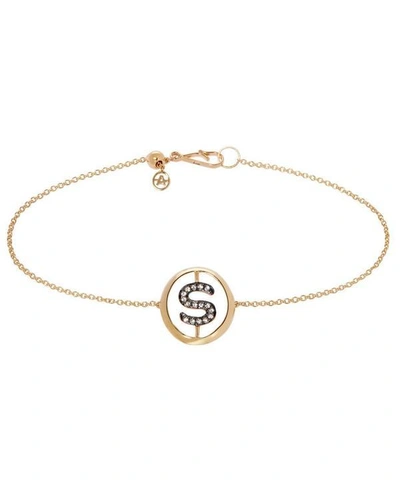 Annoushka 18ct Yellow Gold And Diamond Initial S Bracelet