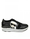 KARL LAGERFELD SNEAKERS IN BLACK LEATHER,10681899