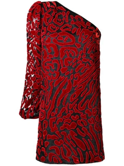 Givenchy One Shoulder Leopard In Red