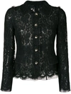 DOLCE & GABBANA LACE EMBROIDERED FITTED JACKET
