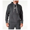 Nike Men's Sportswear Heritage Club Pullover Hoodie, Grey In Charcoal