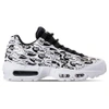 NIKE MEN'S AIR MAX 95 PREMIUM CASUAL SHOES, WHITE/BLACK,2388392