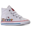 CONVERSE GIRLS' TODDLER CHUCK TAYLOR ALL STAR HELLO KITTY HIGH TOP CASUAL SHOES, WHITE,2427254
