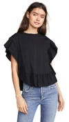 SEE BY CHLOÉ RUFFLE HEM TEE