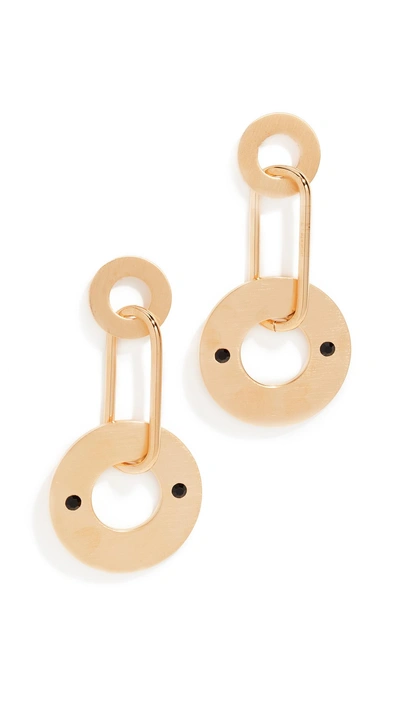 Marni Metal Earrings With Strass In Gold