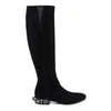 DOLCE & GABBANA DOLCE & GABBANA STUDDED HEEL HIGH KNEE BOOTS