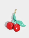 ANYA HINDMARCH Cherry Charm in Dark Red Synthetic Material
