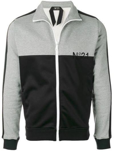 N°21 Zipped Jacket In Grey Melange