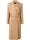 VERSACE midi belted coat